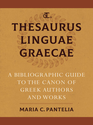 cover image of Thesaurus Linguae Graecae